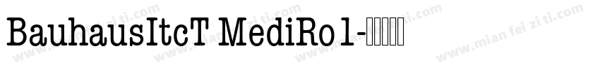 BauhausItcT MediRo1字体转换